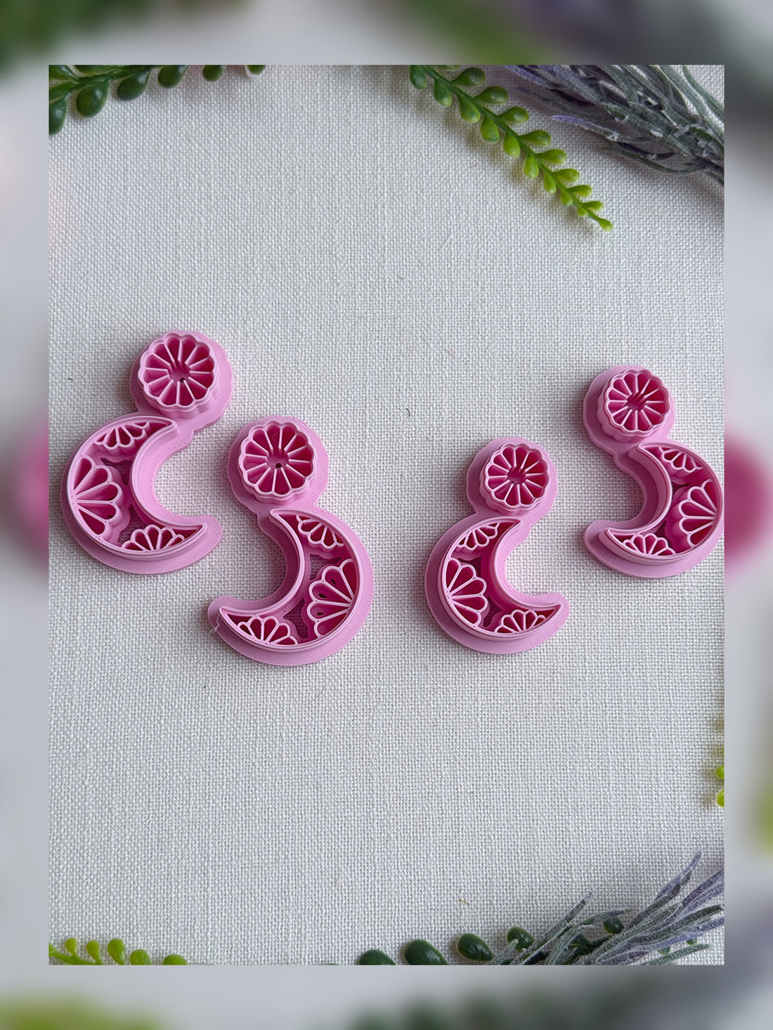 🌙 Petal Moon Slices Clay Cutters