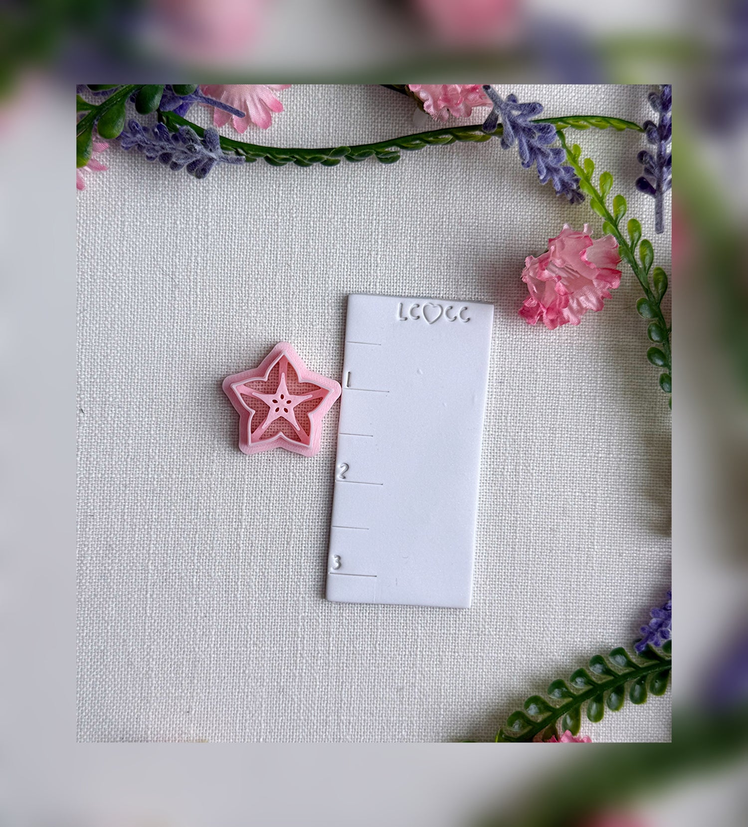 🍈 Starfruit Slice Clay Cutter – Polymer Clay Tool