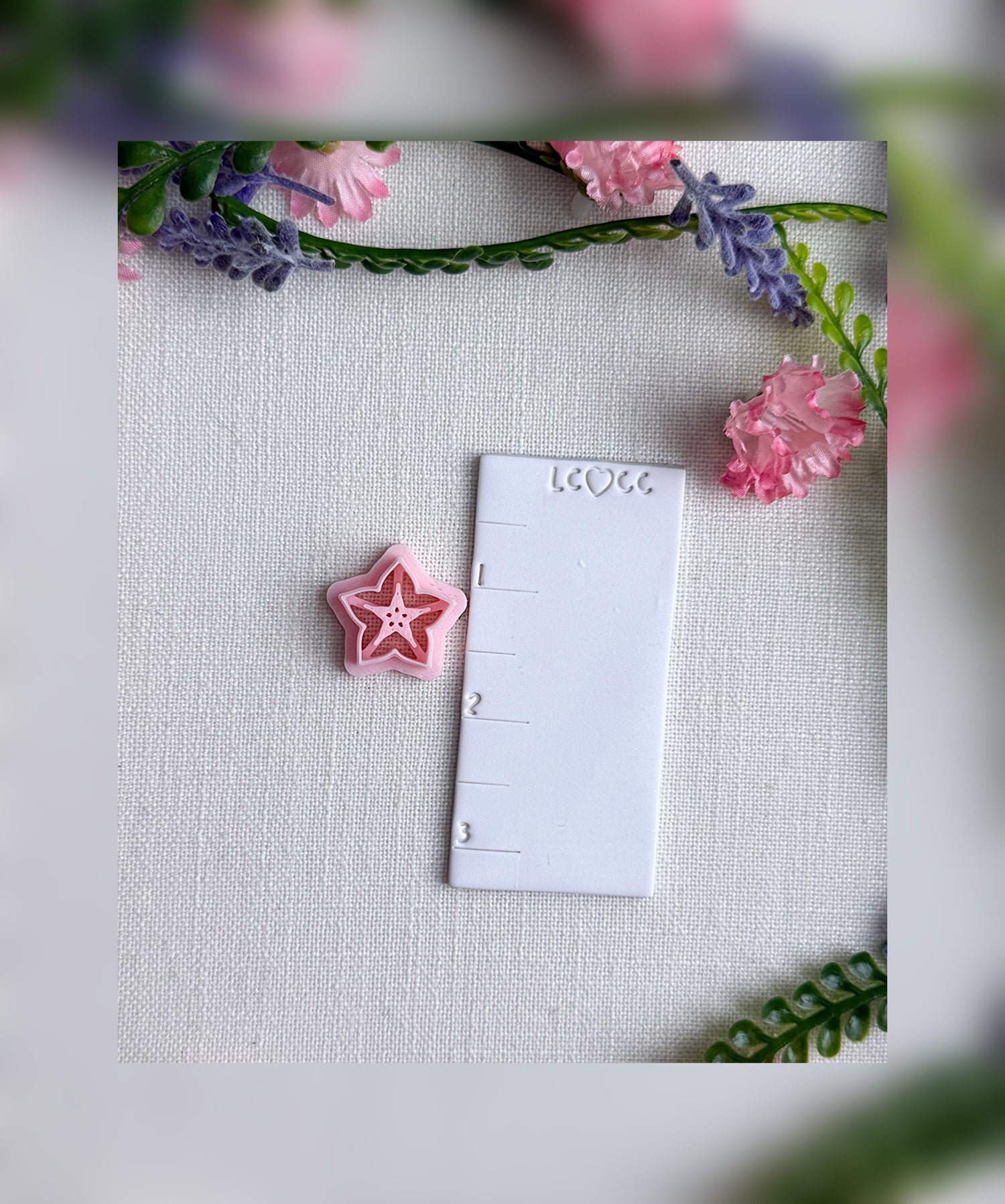 🍈 Starfruit Slice Clay Cutter – Polymer Clay Tool