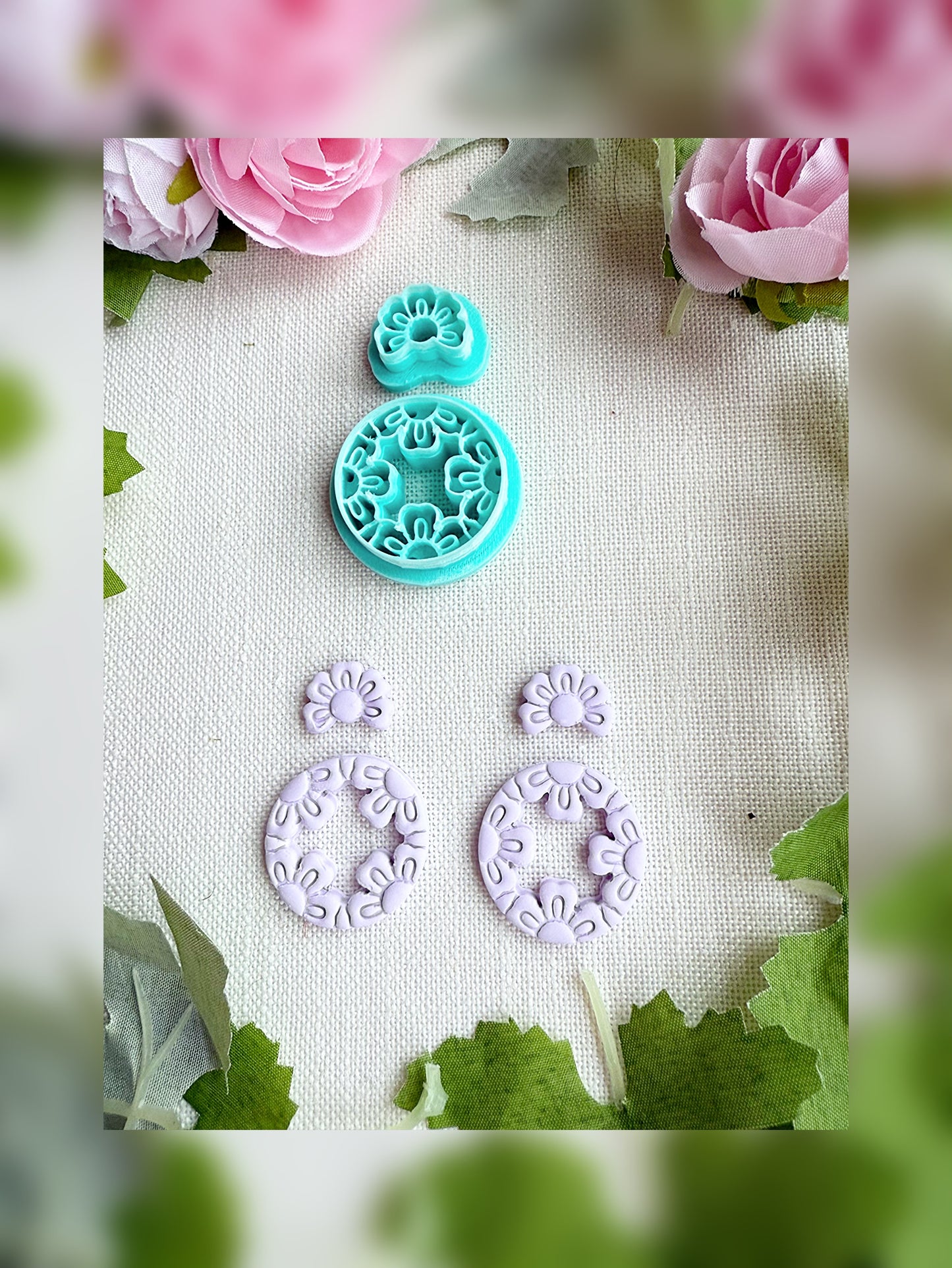 Forget-me-Not Droplet - polymer clay cutter set