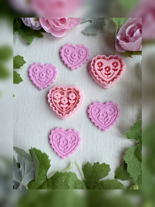 Blossoming Heart 💖🌸✨- Polymer Clay Cutter